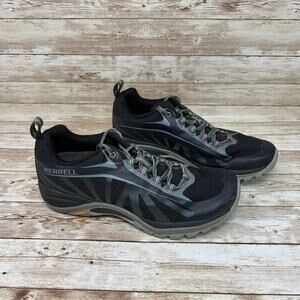 Merrell Siren Edge Vibram Sole Black Gray Hiking Shoes Women's 6.5